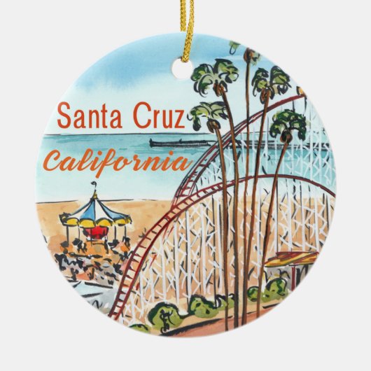 Santa Cruz Achterbaan Ornament (Voorkant)