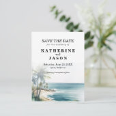 Santa Cruz Aptos Beach Waterverf Bruiloft Briefkaart (Staand voorkant)