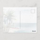 Santa Cruz Aptos Beach Waterverf Bruiloft Briefkaart (Achterkant)