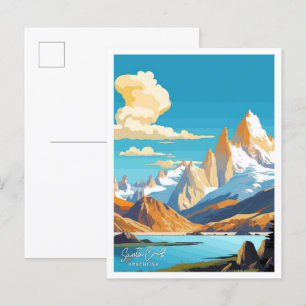 Santa Cruz Argentina Reizen  illustratie Briefkaart