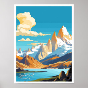 Santa Cruz Argentina Reizen illustratie Poster