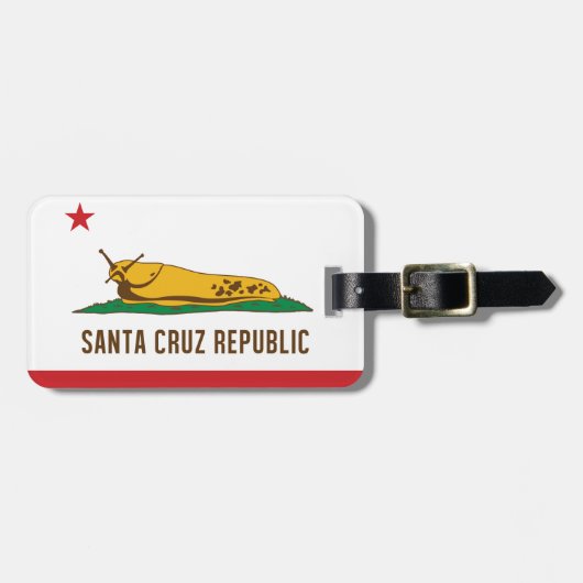 Santa Cruz, Banana Slug Flag Bagagelabel (Voorkant horizontaal)