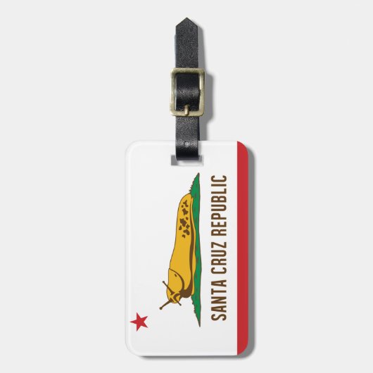 Santa Cruz, Banana Slug Flag Bagagelabel (Voorkant verticaal)