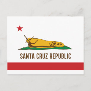 Santa Cruz, Banana Slug Flag Briefkaart