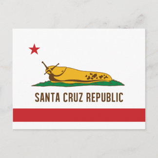 Santa Cruz, Banana Slug Flag Briefkaart