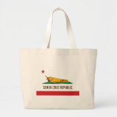 Santa Cruz, Banana Slug Flag Grote Tote Bag (Voorkant)