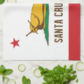 Santa Cruz, Banana Slug Flag Theedoek (Gevouwen)