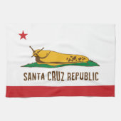 Santa Cruz, Banana Slug Flag Theedoek (Horizontaal)