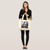 Santa Cruz Beach/Boardwalk Ferris Wheel Grote Tote Bag (Voorkant (model))