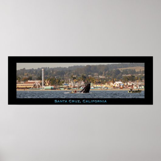 Santa Cruz Beach Boardwalk Humpback Whale Poster (Voorkant)