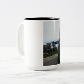 Santa Cruz Beach/Boardwalk Rollerkuster Tweekleurige Koffiemok (Voorkant links)