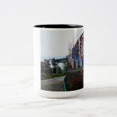 Santa Cruz Beach/Boardwalk Rollerkuster Tweekleurige Koffiemok (Center)