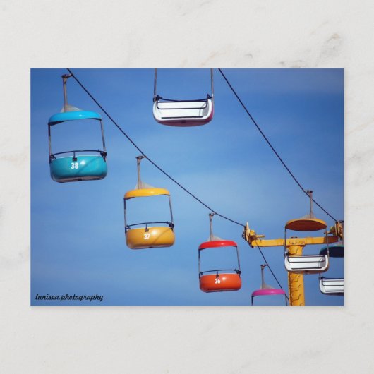 Santa Cruz Beach Boardwalk Tram Briefkaart (Voorkant)