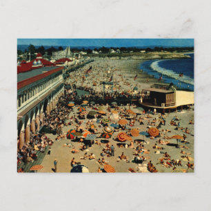 Santa Cruz Beach, Vintage van Californië Briefkaart