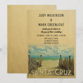 Santa Cruz Beach Vintage Weddenschap Kaart (Voorkant / Achterkant)