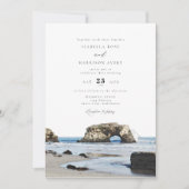 SANTA CRUZ Beach Waterverf Skyline Fotohuwelijk Kaart (Voorkant)