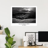 Santa Cruz-bergen in zwart-wit Poster (Thuiskantoor)