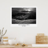 Santa Cruz-bergen in zwart-wit Poster (Keuken)