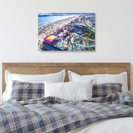 Santa Cruz Boardwalk Canvas Afdruk (Insitu (Slaapkamer))