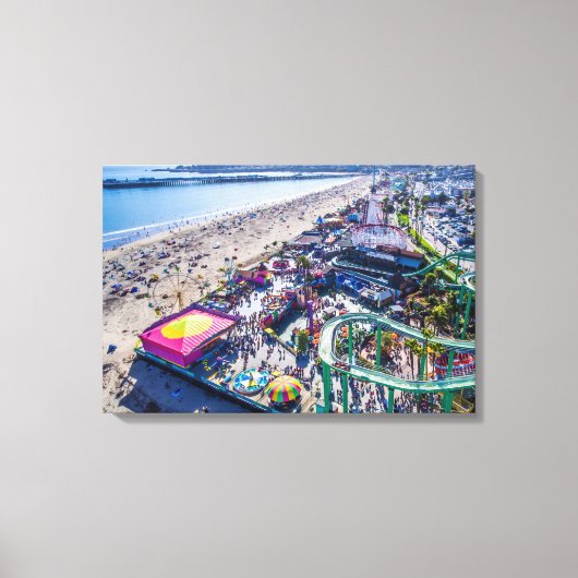 Santa Cruz Boardwalk Canvas Afdruk (Voorkant)