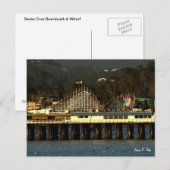 Santa Cruz Boardwalk & Wharf Briefkaart (Voorkant / Achterkant)