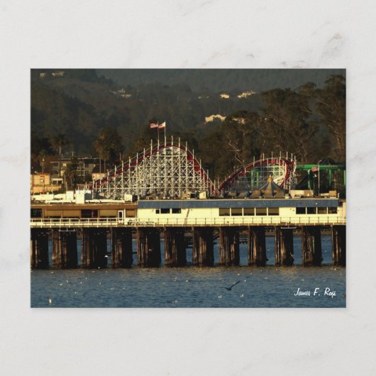 Santa Cruz Boardwalk & Wharf Briefkaart (Voorkant)