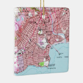 Santa Cruz CA 1955 Map Keramisch Ornament (Rechts)