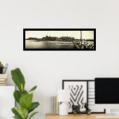 Santa Cruz CA Beach Foto 1908 Poster (Thuiskantoor)