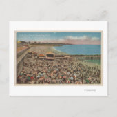 Santa Cruz, CA - Beach Scene Full of People Briefkaart (Voorkant)