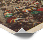 Santa Cruz, CA - Beach Scene Full of People Poster (Hoek)