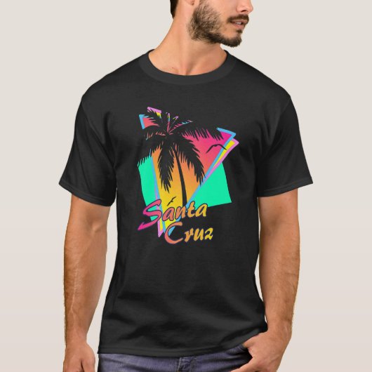 Santa Cruz CA California, 70s, 80s Summer Retro Ei T-shirt (Voorkant)