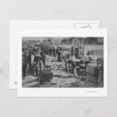 Santa Cruz, CA - Fisherman's Wharf Scene Briefkaart (Voorkant / Achterkant)