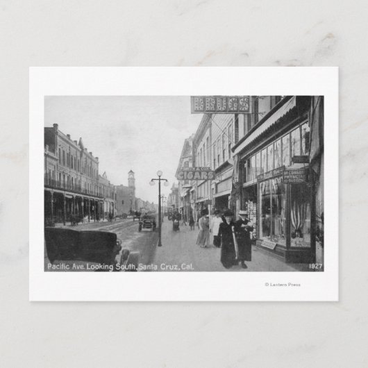 Santa Cruz, CA - Pacific Avenue Briefkaart (Voorkant)