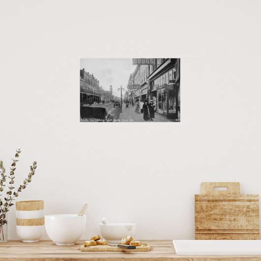 Santa Cruz, CA - Pacific Avenue Poster (Keuken)