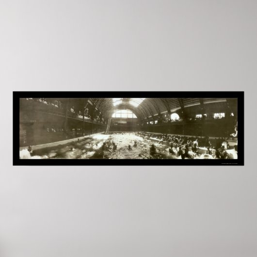 Santa Cruz CA Plunge Foto 1908 Poster (Voorkant)