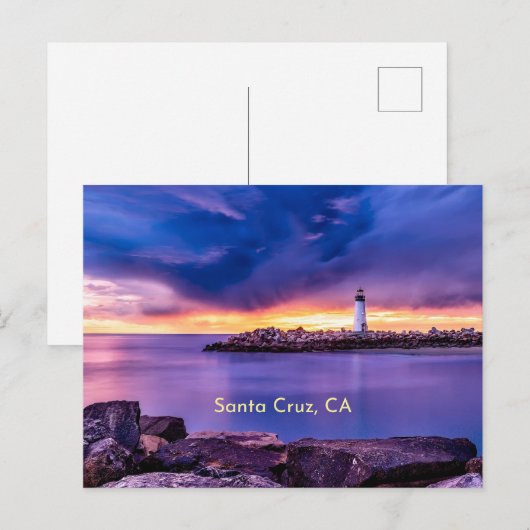 Santa Cruz, CA vuurtoren Briefkaart (Voorkant / Achterkant)