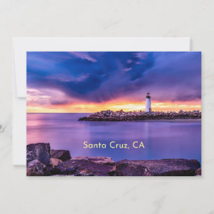 Santa Cruz, CA vuurtoren Feestdagenkaart
