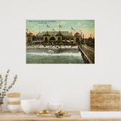 Santa Cruz, Ca. zwembaden 1910 Poster (Keuken)