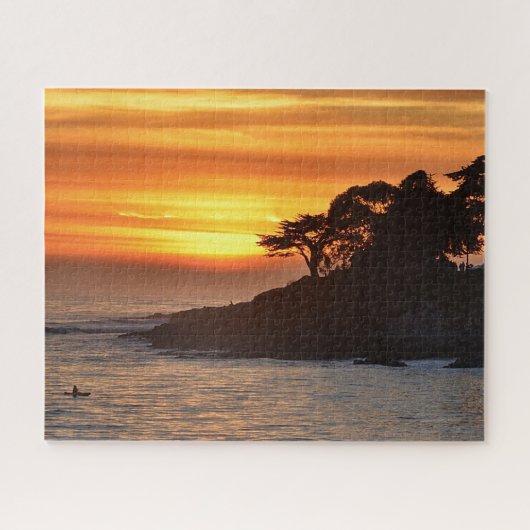 Santa Cruz California Beach Ocean Zee Surf Legpuzzel (Horizontaal)