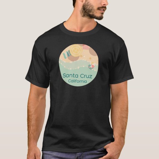 Santa Cruz California -  Beach Souvenir Cla T-shirt (Voorkant)