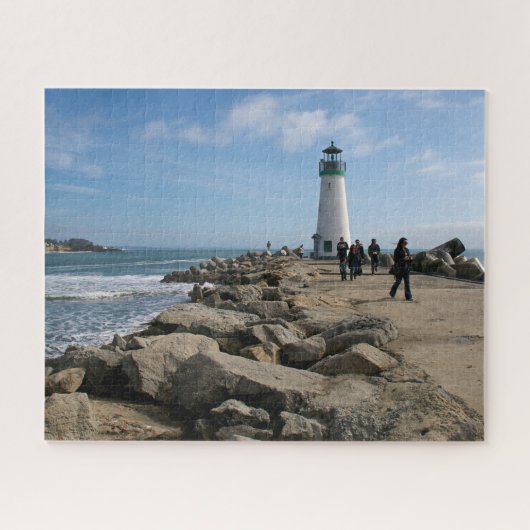 Santa Cruz California Beach Walton Lighthouse Legpuzzel (Horizontaal)