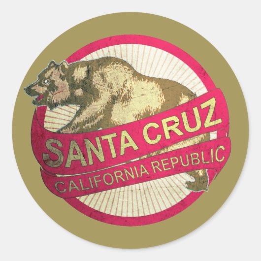 Santa Cruz California  beren stickers (Voorkant)