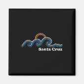 Santa Cruz California CA Surfing Waves Sunset Beac Magneet (Voorkant)