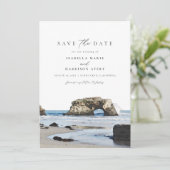 SANTA CRUZ California Coast Skyline Save the Date Kaart (Staand voorkant)