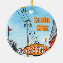 Santa Cruz California – Coastal Beach Art  Keramisch Ornament