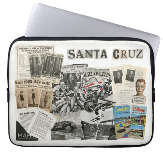 Santa Cruz California Collage – Protestkunst Laptop Sleeve