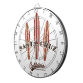 Santa Cruz California Drie Surfboards Dartbord (Voorkant Rechts)