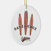 Santa Cruz California Drie Surfboards Keramisch Ornament (Rechts)