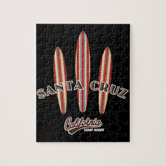Santa Cruz California Drie Surfboards Legpuzzel (Verticaal)