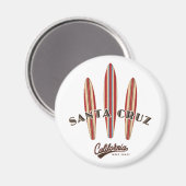 Santa Cruz California Drie Surfboards Magneet (Voorkant / Achterkant)